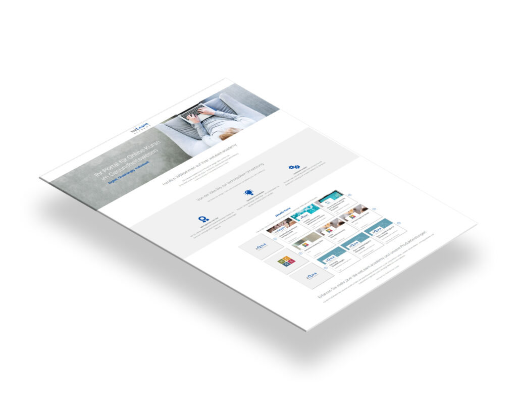 Screenshotgrafik der aQua-Website